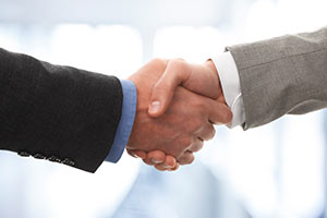 Shaking hands